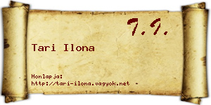 Tari Ilona névjegykártya